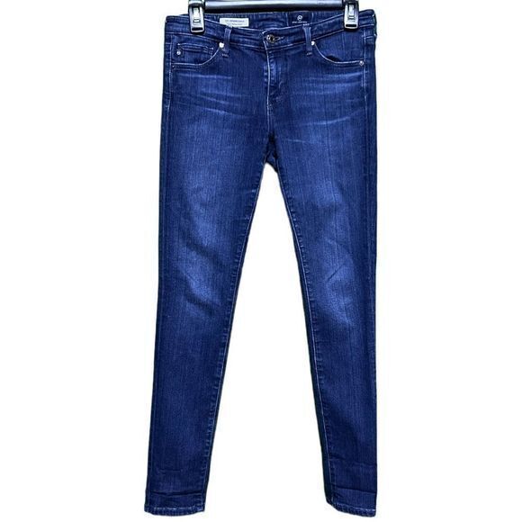 AG Adriano Goldschmied Size 27R Blue Wash Super Skinny Ankle Jeans - Picture 7 of 14